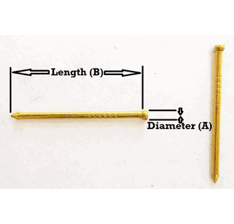 Brass Wire Brads - #14 to #18 Sizes | GreenBoatStuff.com