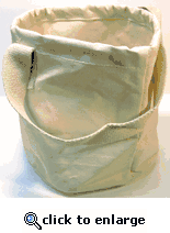 Heavy Duty Canvas Bucket with Strap ( Small or Large Sizes )