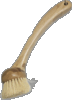 <strong>Long Bamboo Handle & Natural Tampico Scrub Brush</strong> ( Size: 10 1/2" )