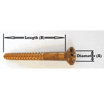 50-Pack #6 X 1" Silicon Bronze Wood Screws, Oval Head, Frearson Drive - Fastenere - View #12