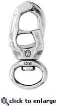 Wichard H.R. Stainless Steel Large Bail Trigger Snap Shackle - Swivel Eye (2 3/4" to 5" Sizes)
