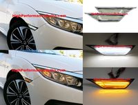 2016 2017 2018 Honda Civic Clear Lens LED Switchback Amber/White Side Markers 2016 2017 2018 Honda Civic Clear Lens LED Switchback Amber/White Side Markers