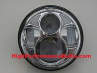 LED 5-3/4 inch Chrome Projector Headlight for Harley Davidson Motorcycles