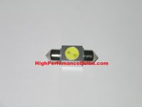 HPX 3175 White LED Festoon bulb with 1 Large High Output 1 watt LED (also fits DE3175, 3021, 3022) Part # 31HO1