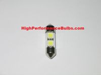 HPX 3175 White LED Festoon bulb with 2 High Output LEDs (also fits DE3175, 3021, 3022, 6428) Part # 31HO2