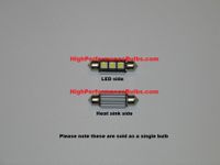 HPX 6411 White LED Canbus Festoon bulb with 3 High Output LEDs (also fits 6413) Part # 39HO3C