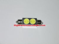 HPX 6411 White LED Festoon bulb with 2 Large High Output 1 watt LEDs (also fits 6413) Part # 39HO2