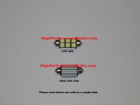HPX 6418 White 6 High Output Canbus LED Festoon Bulb (Also fits 6423, 6424, 6429, 6461, C5W) Part # 36HO6C