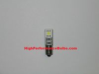 HPX Miniature Bayonet BA9S base White LED bulb (Canbus error correcting) with 2 High Output LEDs (single bulb) Part # BA9SW2C