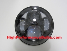 LED 5-3/4 inch Black Projector Headlight for Harley Davidson Motorcycles