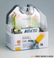 Nokya Stage 1 Hyper Yellow H4 Twin Pack Part # NOK7613