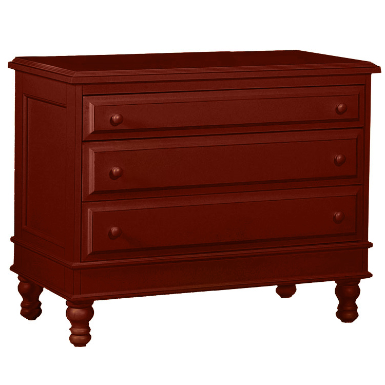 Alligator Monterey Collection 3 Drawer Dresser in Red Spice at