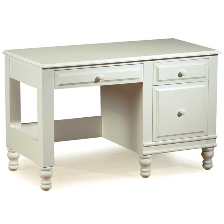 Alligator Monterey Collection Desk in Distressed White at