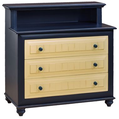 Alligator Treasures Collection 3 Drawer Dresser in Denim Blue / Butter - Click to enlarge