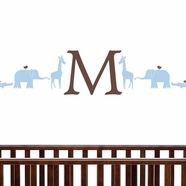 Alphabet Garden Designs Animal Parade Monogram Wall Decal