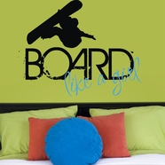 Alphabet Garden Designs Board Like a Girl Wall Decal
