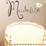 Alphabet Garden Designs Cute Birdie Wall Decal
