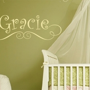 Alphabet Garden Designs Gracie's Personalized Vinyl Wall Decal