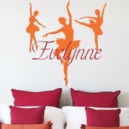 Alphabet Garden Designs Personalized Dance Wall Decal