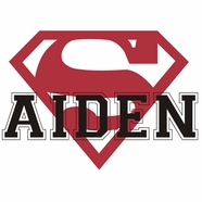 Alphabet Garden Designs Personalized Superman Wall Decal