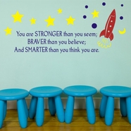 Alphabet Garden Designs Stronger Braver Smarter Wall Decal