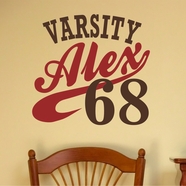 Alphabet Garden Designs Varsity Personalized Wall Decal