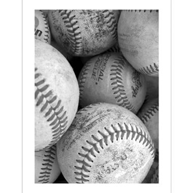 Art 4 Kids Black & White Baseballs Wall Art