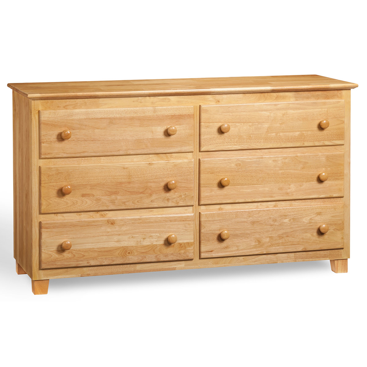 Atlantic Furniture 6-Drawer Dresser, Natural Maple