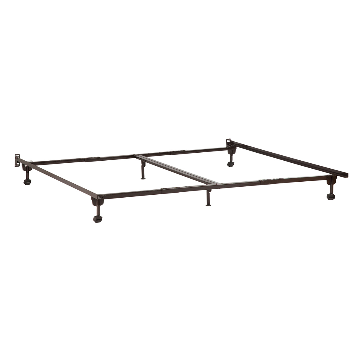 Atlantic Furniture Premium Queen/King Metal Bed Frame with Casters FREE