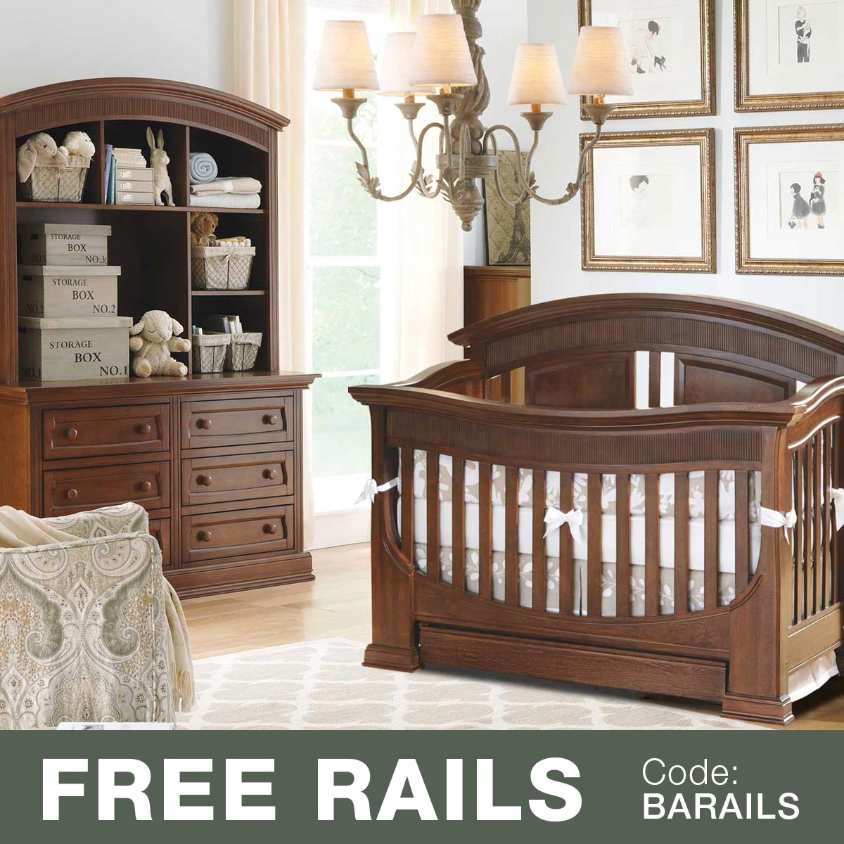 Baby Appleseed 3 Piece Nursery Set Chelmsford 3in1 Convertible Crib