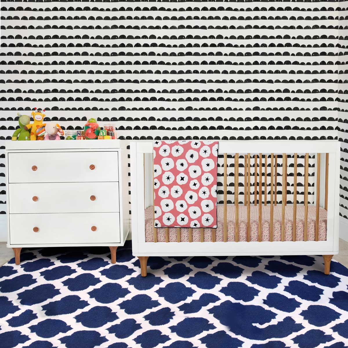 Babyletto 2 Piece Nursery Set Lolly 3in1 Convertible Crib and