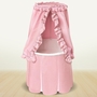 Badger Basket Empress Round Baby Bassinet in Pink with White Pleats