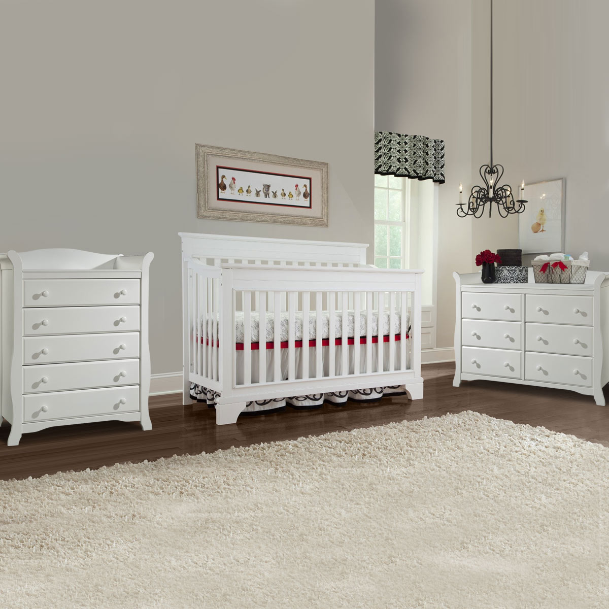 Broyhill Kids Messina 3 Piece Nursery Set 4in1 Convertible Crib