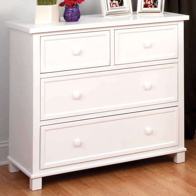 childrens dresser white Acme Furniture Lacey 30601 potted plants 2pc Fritza White 7-Drawer 56