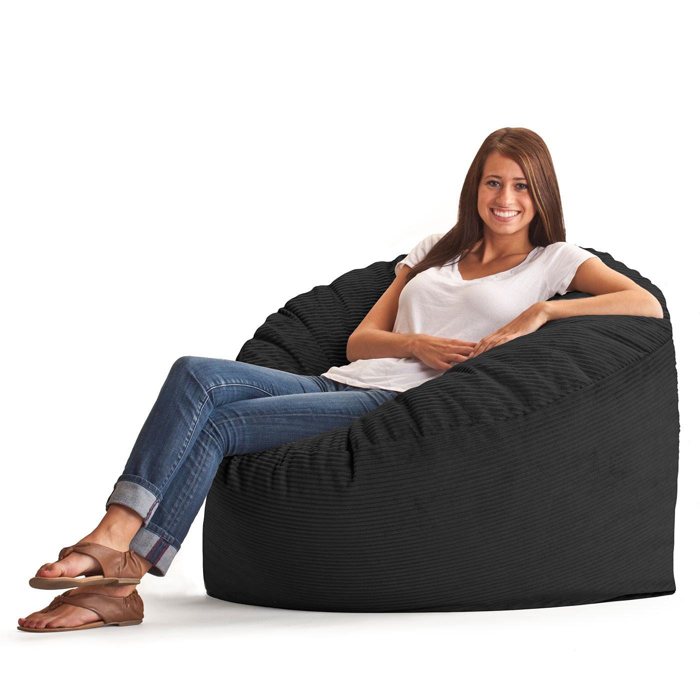 Comfort Research Big Joe Fuf Medium Foam Filled Chair in Black