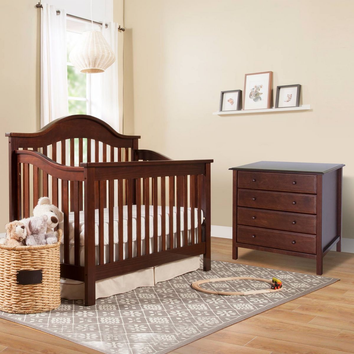 DaVinci 2 Piece Nursery Set Jayden 4 in 1 Convertible Crib with