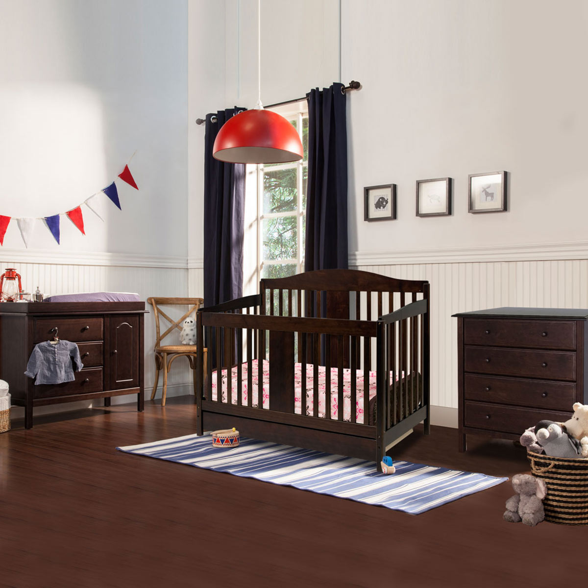 DaVinci 2 Piece Nursery Set Jayden 4 in 1 Convertible Crib with