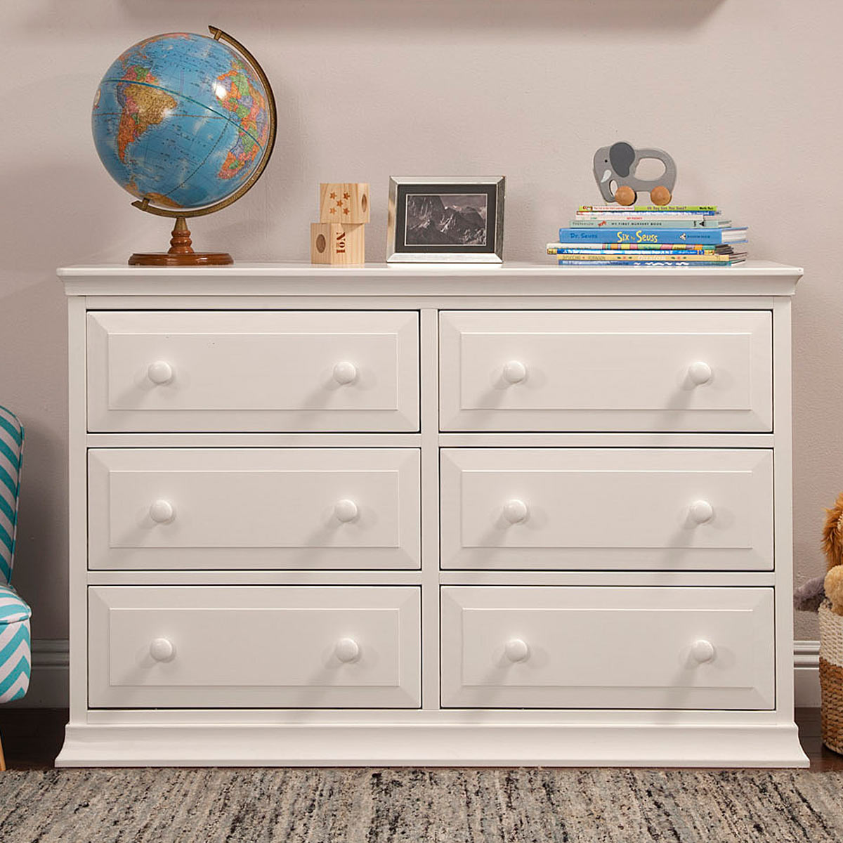 DaVinci Signature 6-Drawer Double Dresser, White