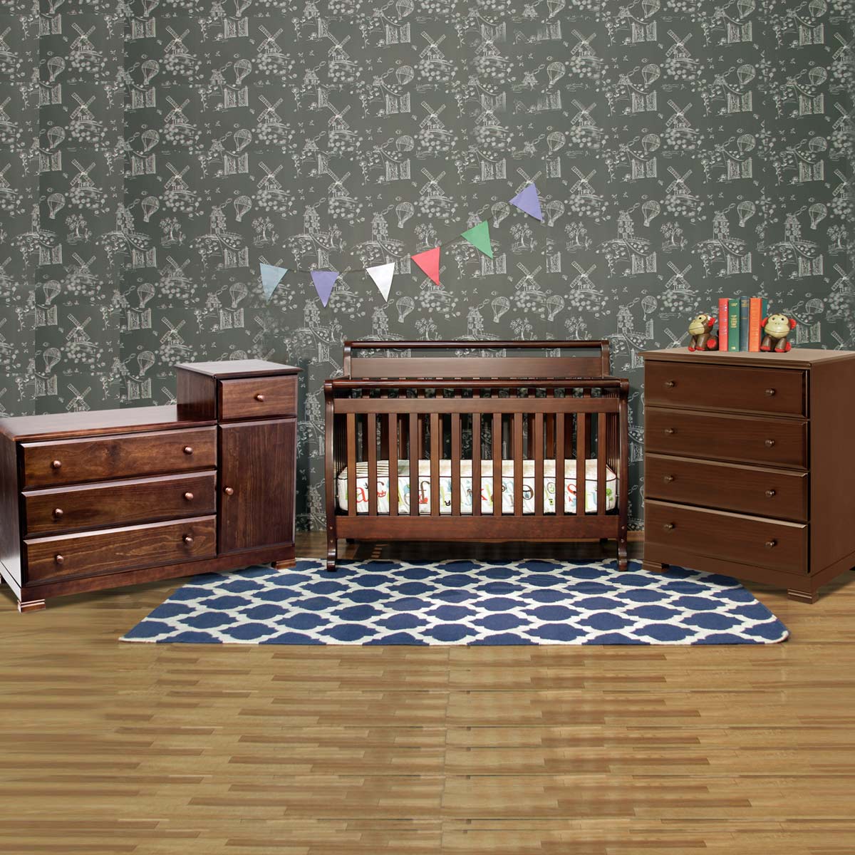DaVinci 3 Piece Nursery Set Emily 4 in 1 Convertible Crib, Combo
