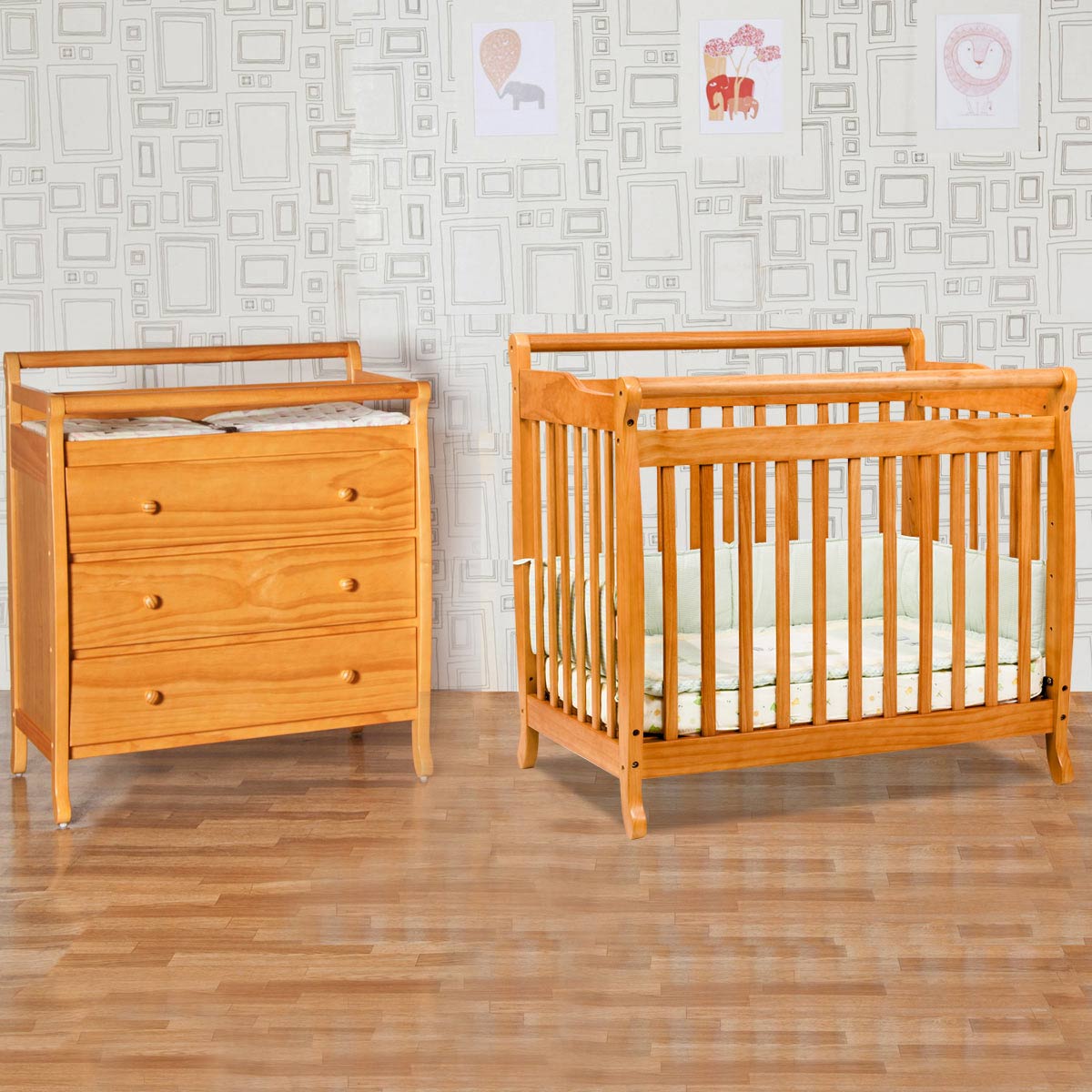 Honey Oak Davinci Annabelle Mini Crib Conversion Kit DaVinci Emily