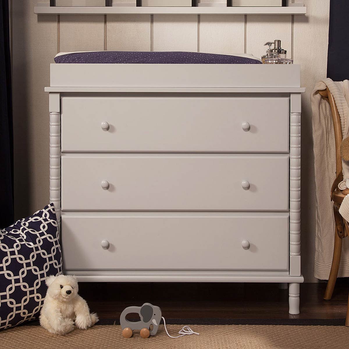 DaVinci Jenny Lind 3Drawer Changer Dresser in Fog Grey FREE SHIPPING