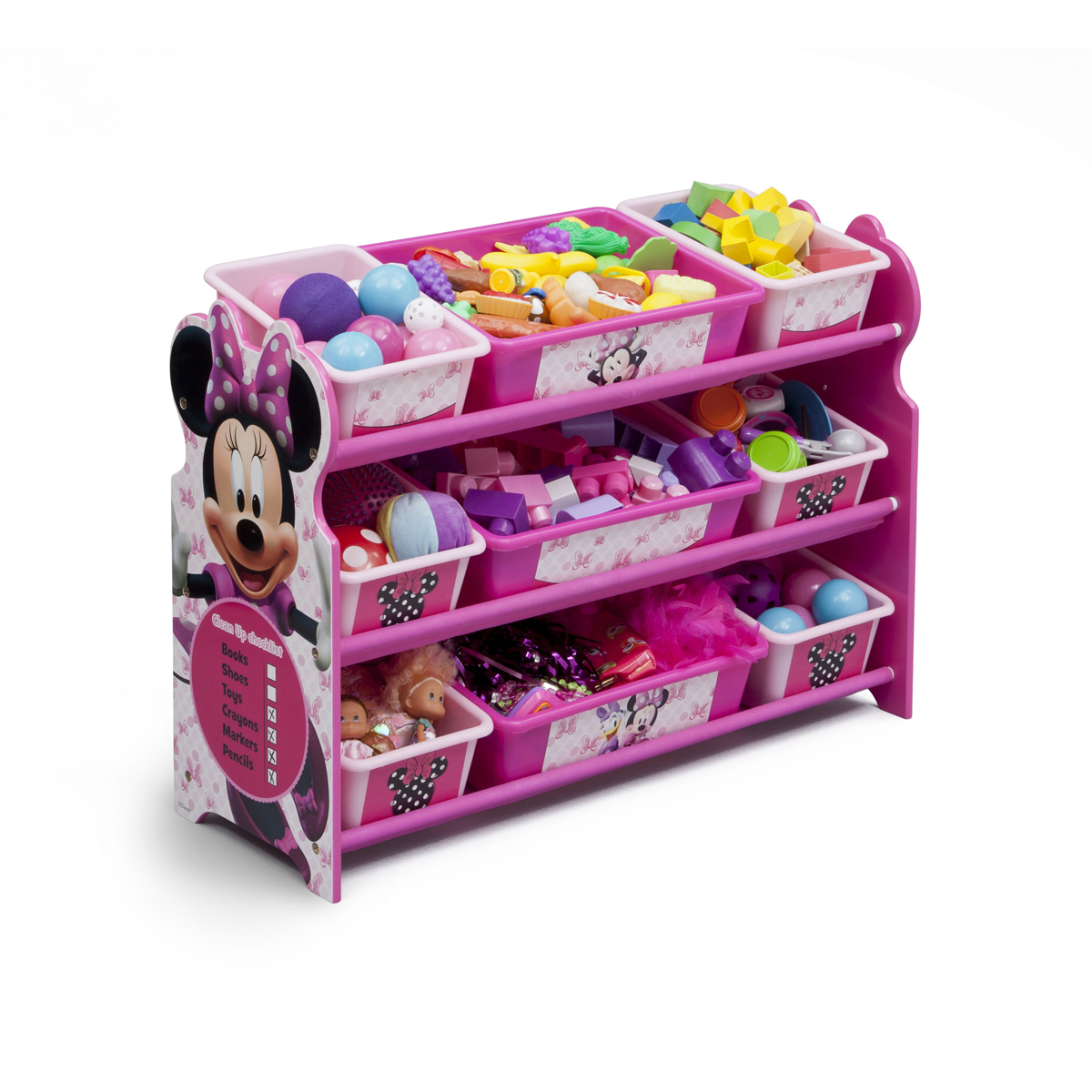 Delta Children Minnie Mouse Deluxe 9 Bin Plastic Organizer FREE