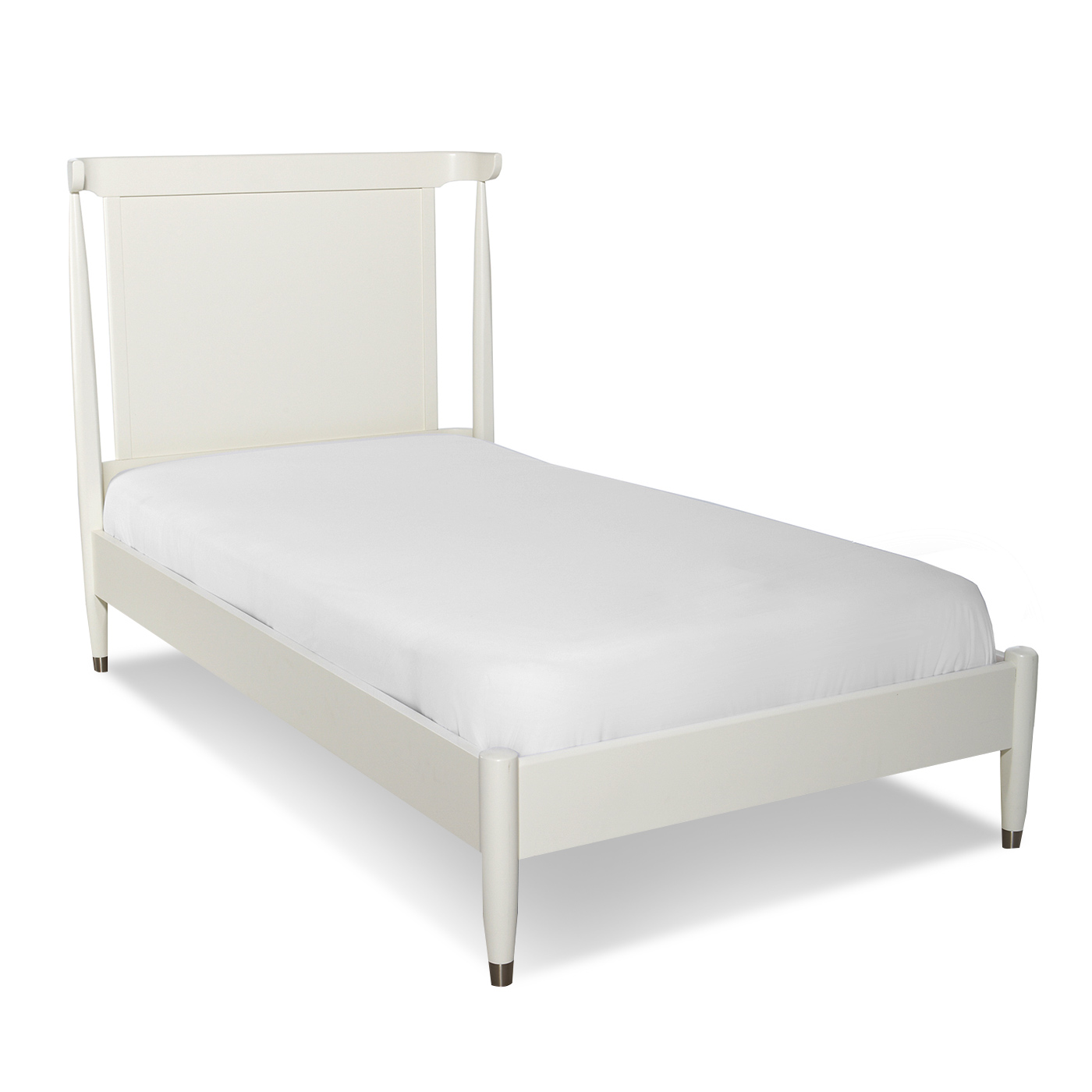 DwellStudio Mid-Century Twin Bed in White FREE SHIPPING, image size:1400x1400