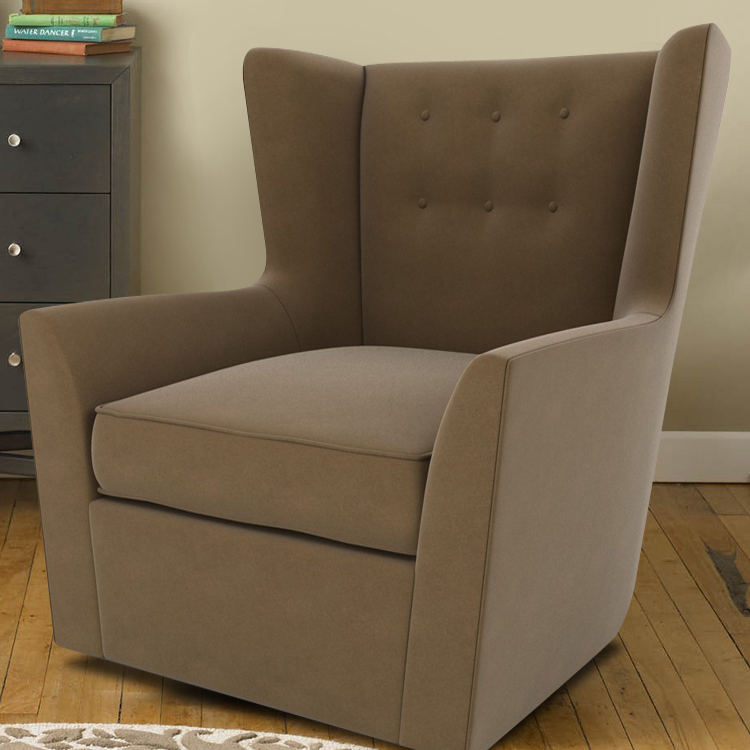 DwellStudio Myles Glider in Dorosuede Cappuccino FREE SHIPPING