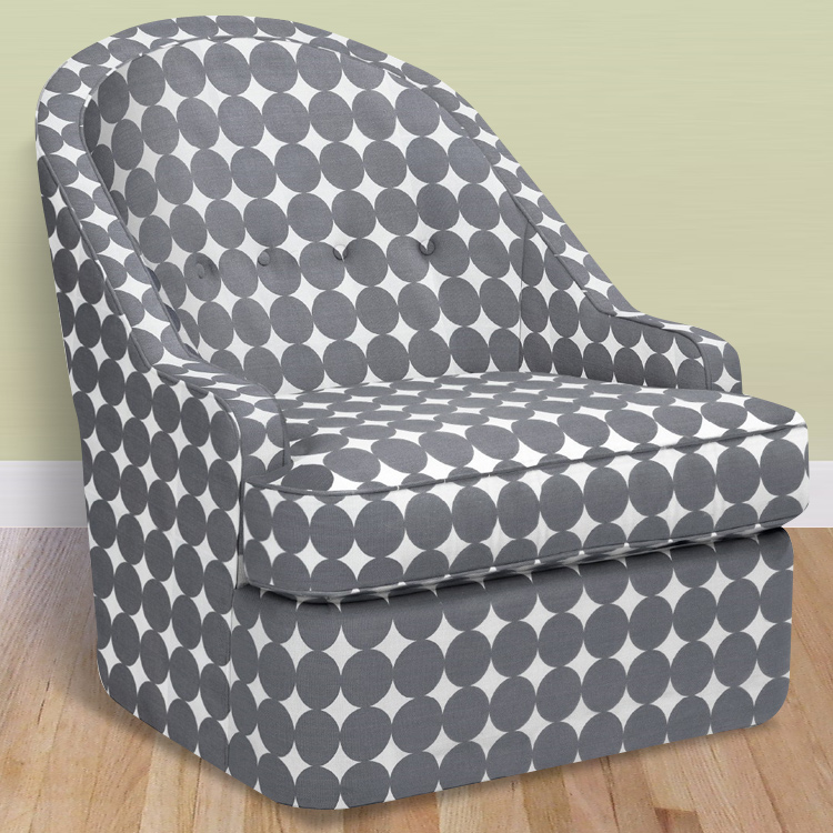 DwellStudio Savoy Glider in Dotscape Charcoal FREE SHIPPING