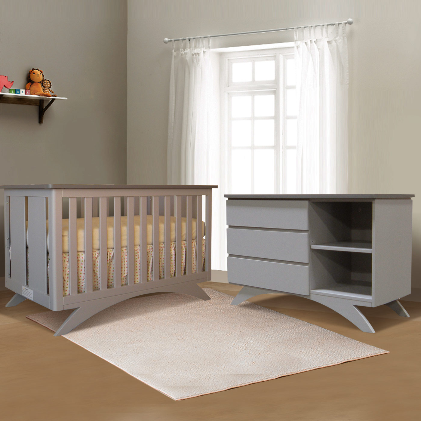 pebble grey nursery dresser Graco Noah Pebble Gray 3 Drawer Kids Dresser with Changing Topper 03713-10F