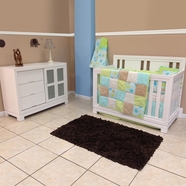 Eden Baby Melody 2 Piece Nursery Set - 3 in 1 Convertible Crib and Dresser in White