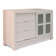 Eden Baby Melody Sliding Door 3 Drawer Dresser in White
