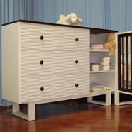 Eden Baby Moderno Dresser in Espresso and White