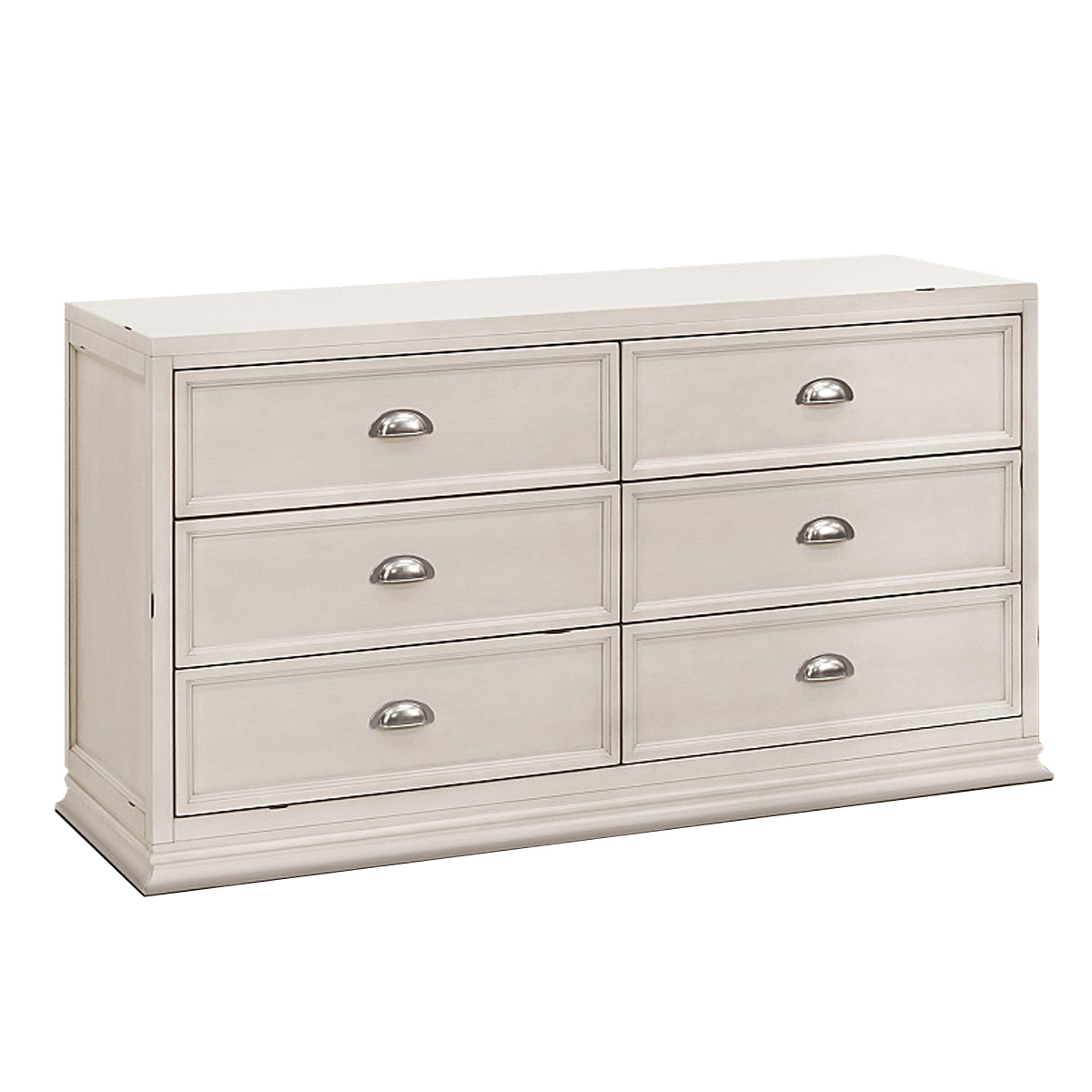 Franklin and Ben Mason Double Wide Dresser in Distressed White FREE SHIPPING